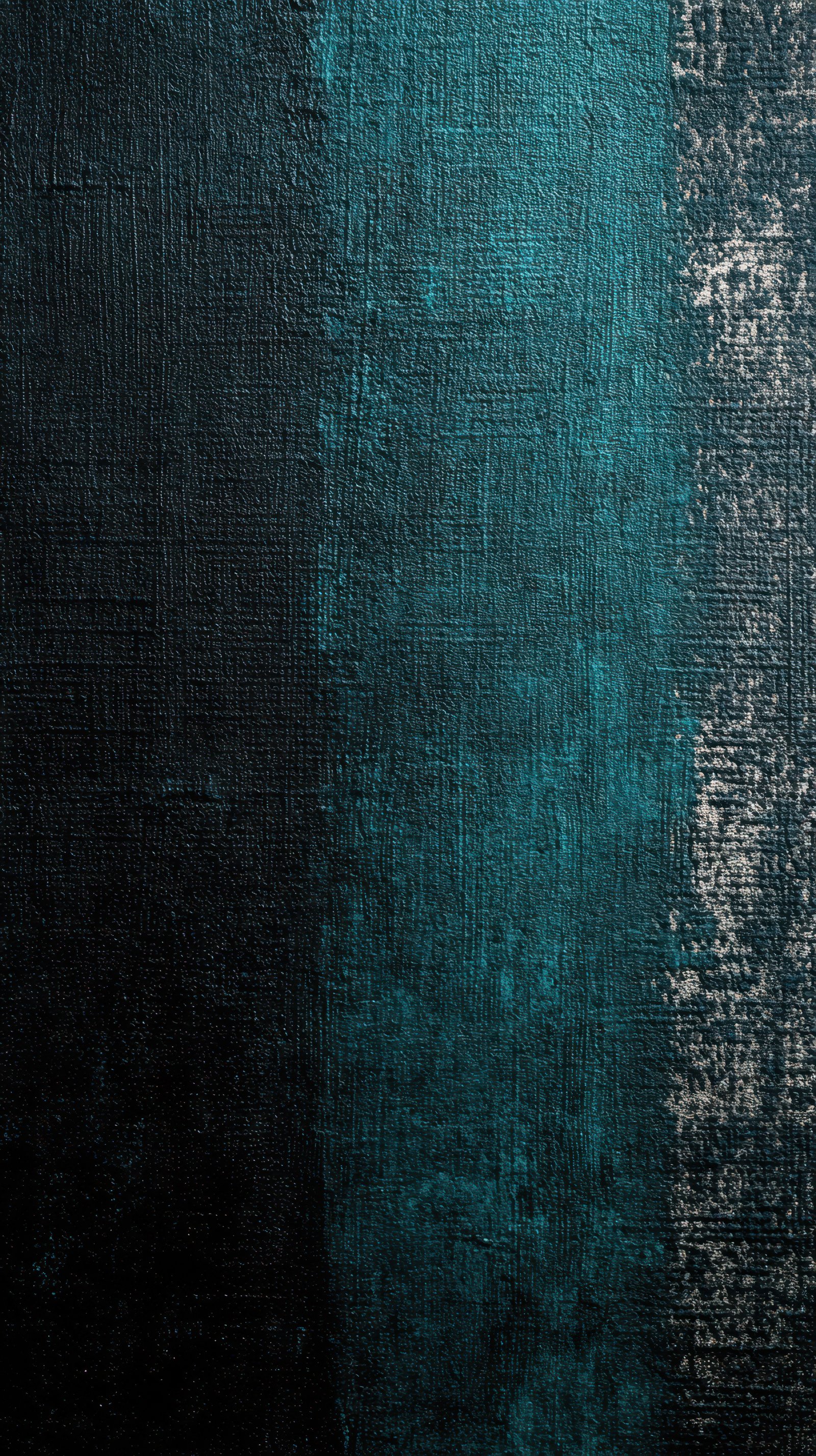 Textured abstract art piece featuring shades of teal and black in a modern artistic style